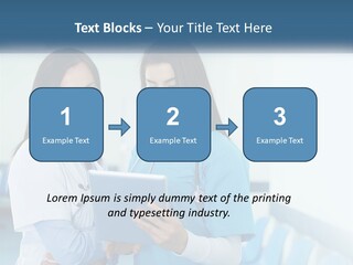 Two Women In Scrubs Are Looking At A Tablet PowerPoint Template