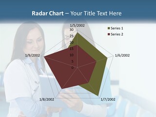 Two Women In Scrubs Are Looking At A Tablet PowerPoint Template
