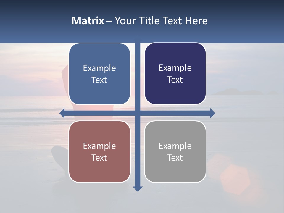 A Person Doing Yoga On The Beach At Sunset PowerPoint Template