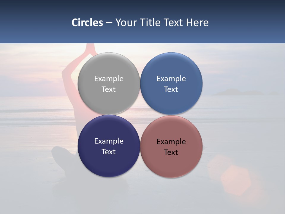 A Person Doing Yoga On The Beach At Sunset PowerPoint Template