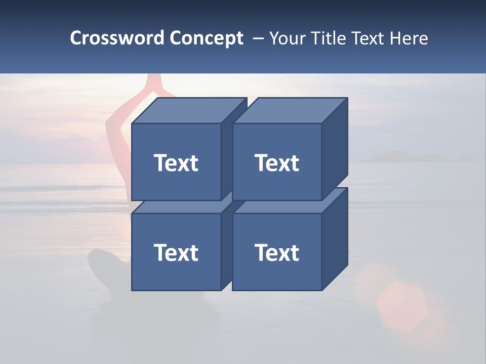 A Person Doing Yoga On The Beach At Sunset PowerPoint Template