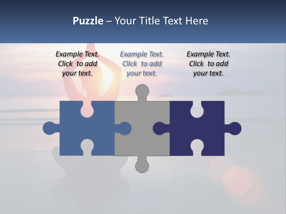 A Person Doing Yoga On The Beach At Sunset PowerPoint Template