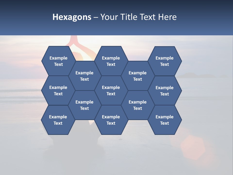 A Person Doing Yoga On The Beach At Sunset PowerPoint Template