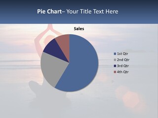 A Person Doing Yoga On The Beach At Sunset PowerPoint Template