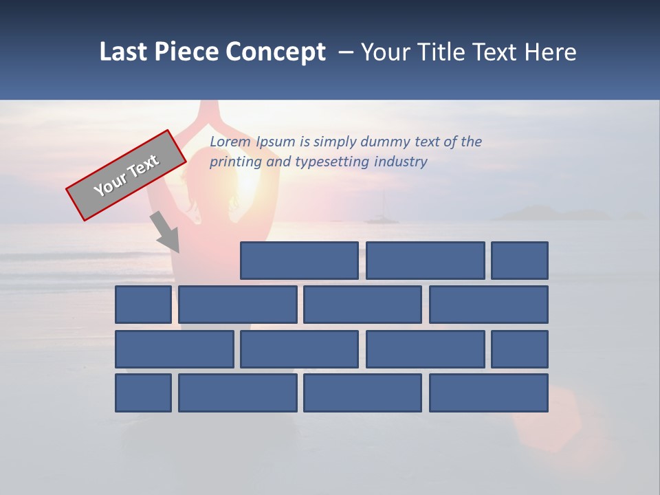 A Person Doing Yoga On The Beach At Sunset PowerPoint Template