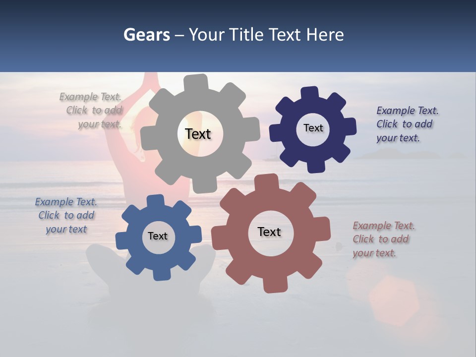 A Person Doing Yoga On The Beach At Sunset PowerPoint Template