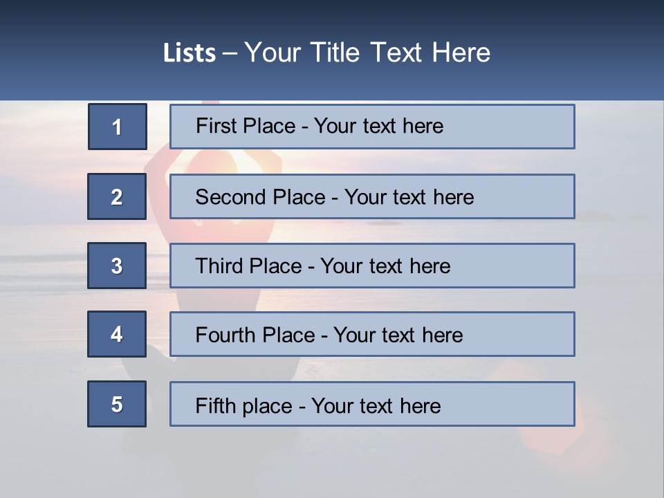 A Person Doing Yoga On The Beach At Sunset PowerPoint Template