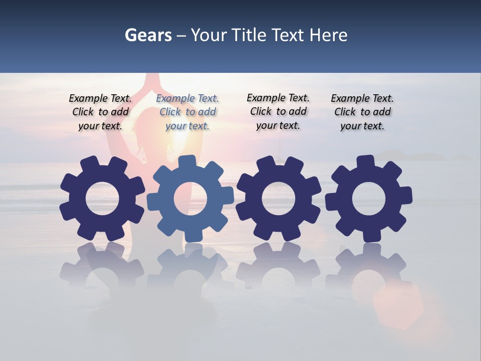 A Person Doing Yoga On The Beach At Sunset PowerPoint Template