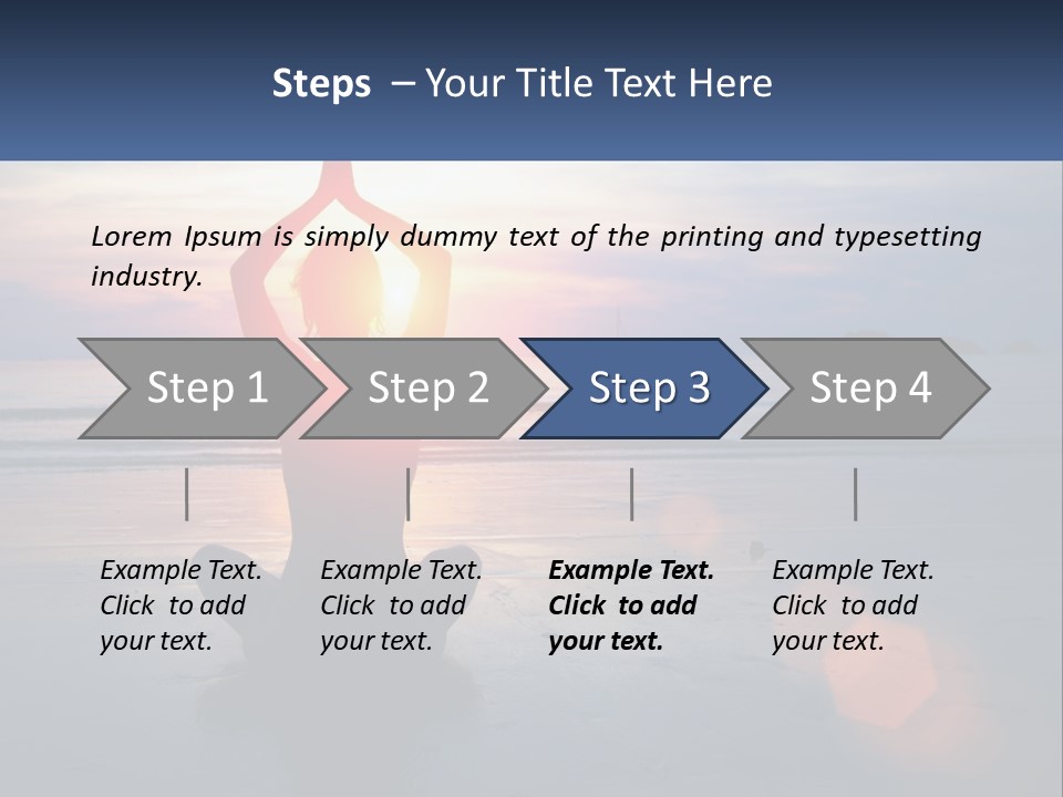 A Person Doing Yoga On The Beach At Sunset PowerPoint Template