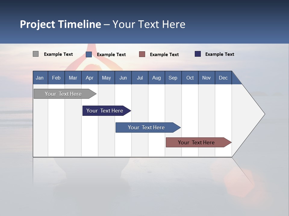 A Person Doing Yoga On The Beach At Sunset PowerPoint Template