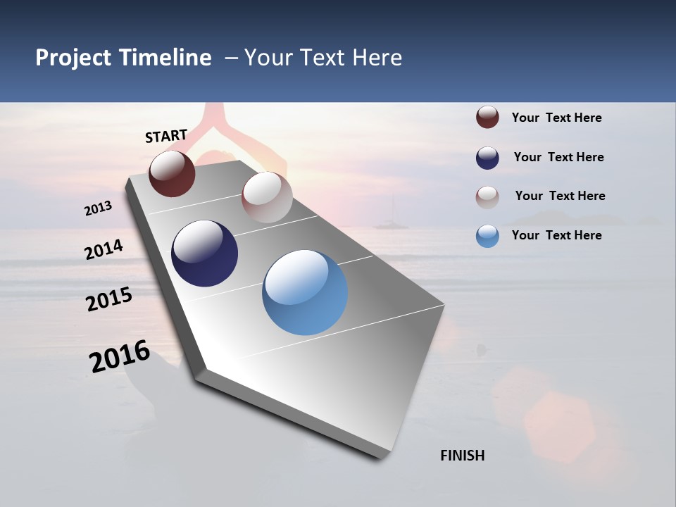 A Person Doing Yoga On The Beach At Sunset PowerPoint Template