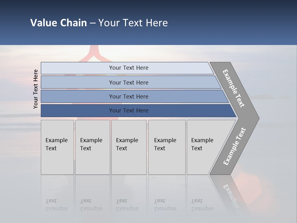 A Person Doing Yoga On The Beach At Sunset PowerPoint Template