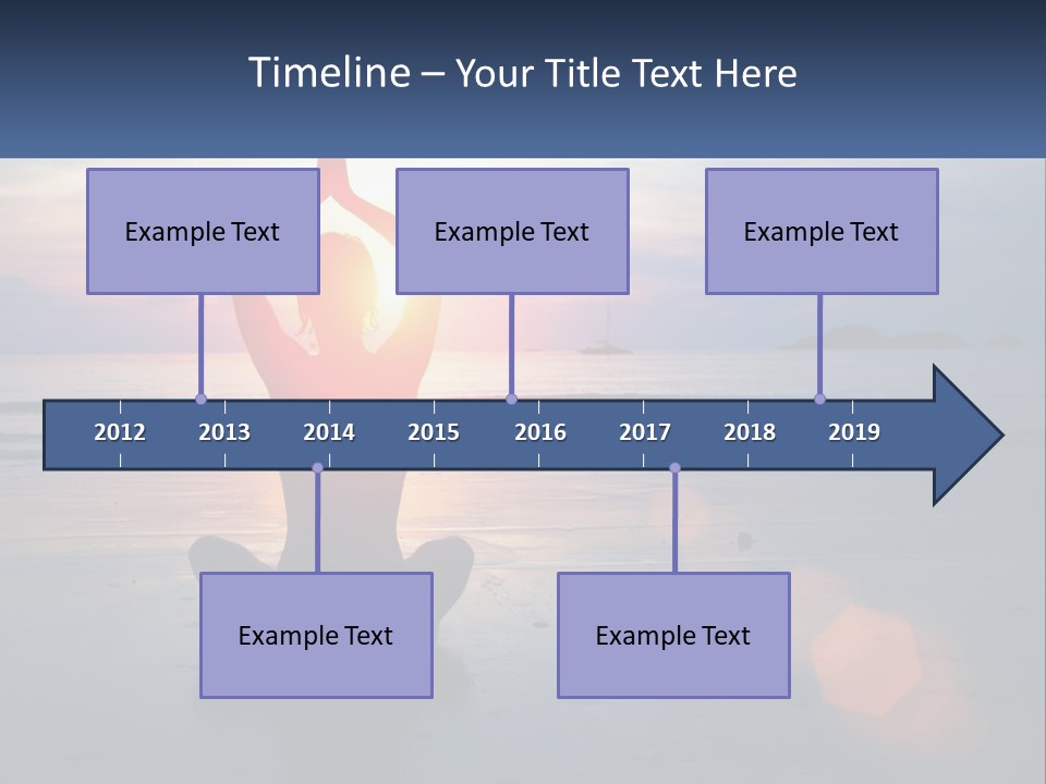 A Person Doing Yoga On The Beach At Sunset PowerPoint Template