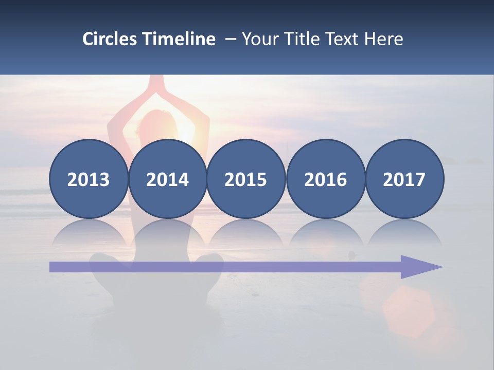 A Person Doing Yoga On The Beach At Sunset PowerPoint Template