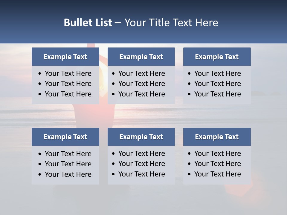 A Person Doing Yoga On The Beach At Sunset PowerPoint Template