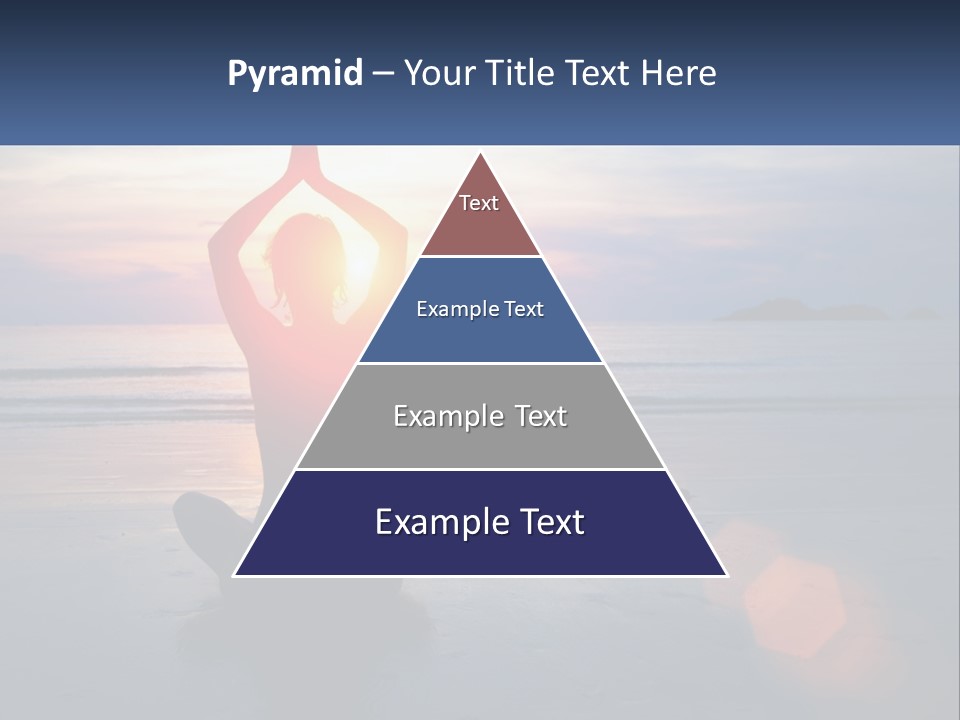 A Person Doing Yoga On The Beach At Sunset PowerPoint Template