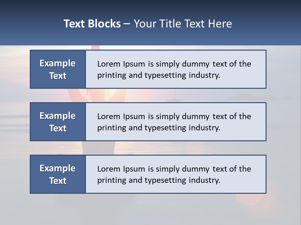 A Person Doing Yoga On The Beach At Sunset PowerPoint Template