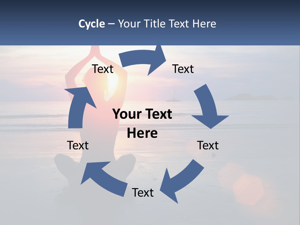 A Person Doing Yoga On The Beach At Sunset PowerPoint Template