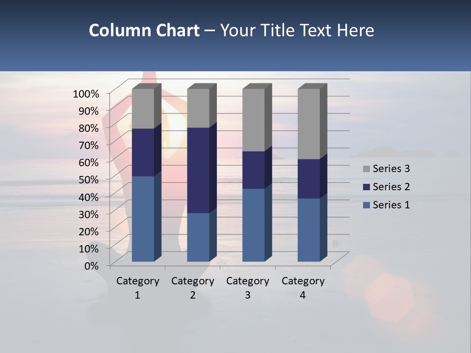 A Person Doing Yoga On The Beach At Sunset PowerPoint Template