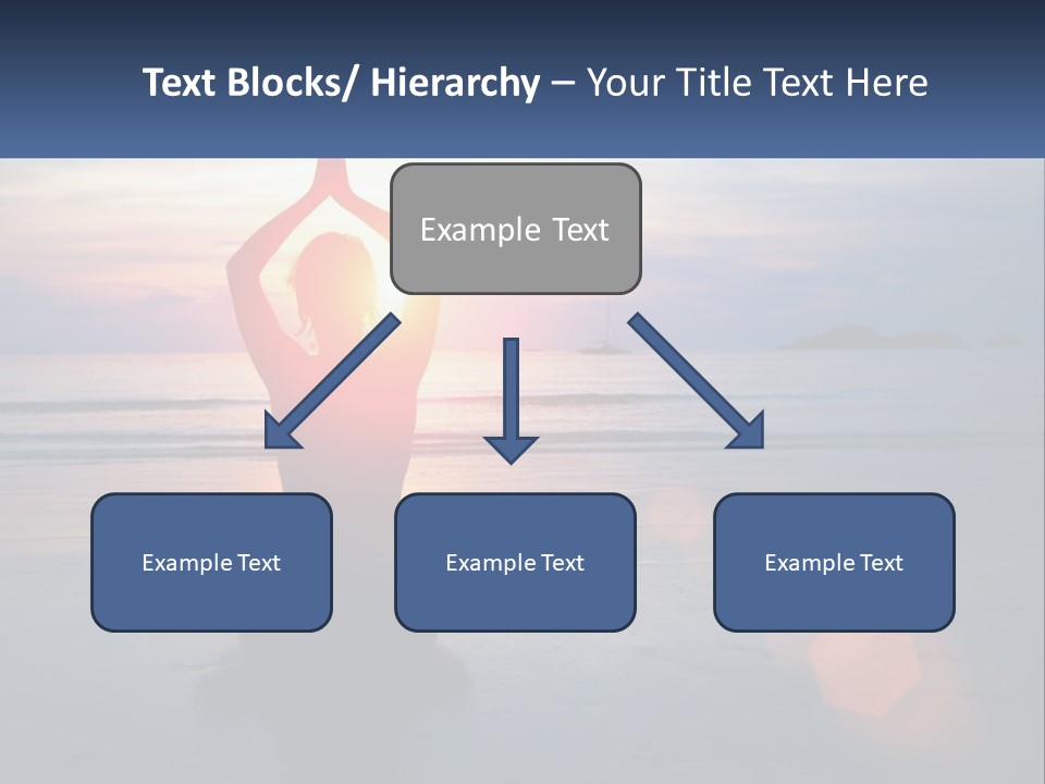 A Person Doing Yoga On The Beach At Sunset PowerPoint Template