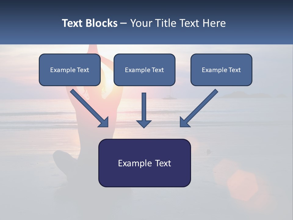 A Person Doing Yoga On The Beach At Sunset PowerPoint Template