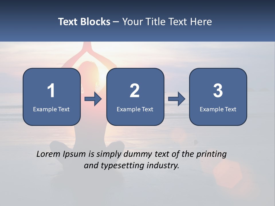 A Person Doing Yoga On The Beach At Sunset PowerPoint Template