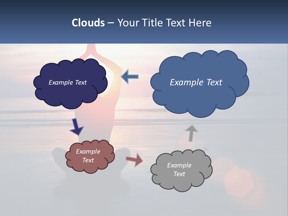 A Person Doing Yoga On The Beach At Sunset PowerPoint Template