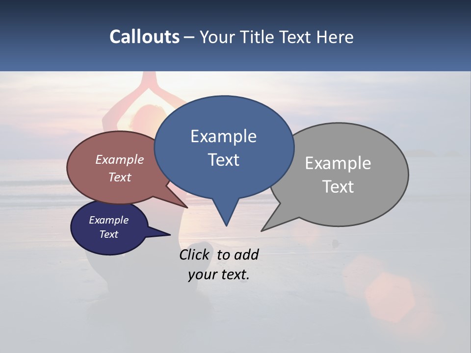 A Person Doing Yoga On The Beach At Sunset PowerPoint Template