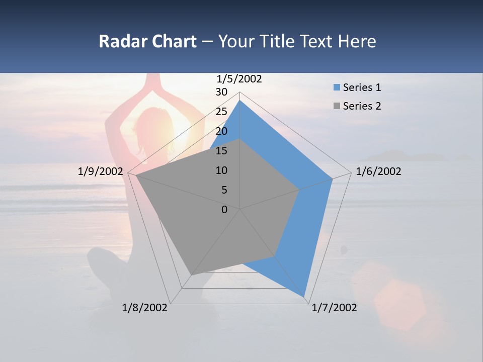 A Person Doing Yoga On The Beach At Sunset PowerPoint Template