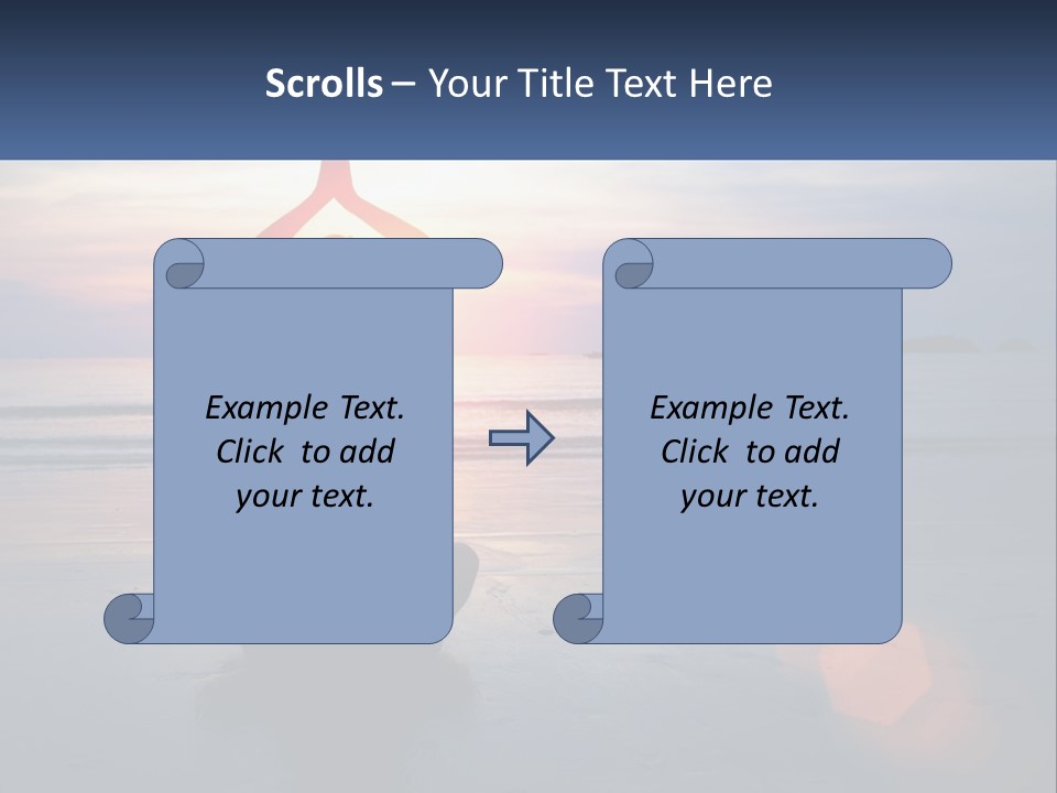 A Person Doing Yoga On The Beach At Sunset PowerPoint Template