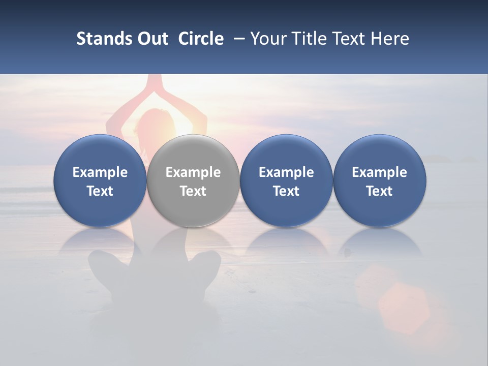 A Person Doing Yoga On The Beach At Sunset PowerPoint Template