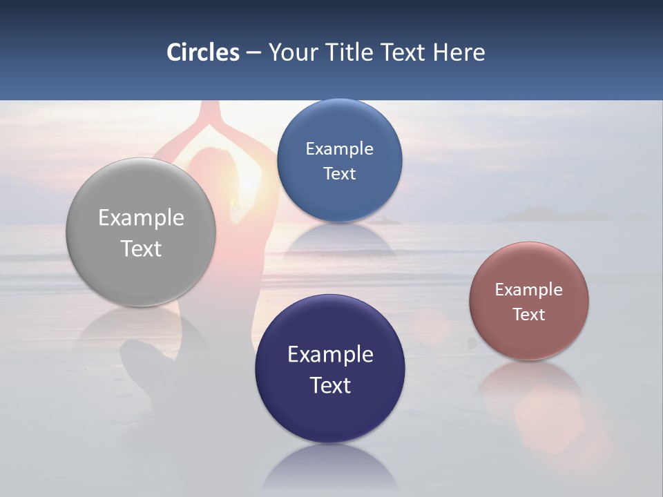 A Person Doing Yoga On The Beach At Sunset PowerPoint Template