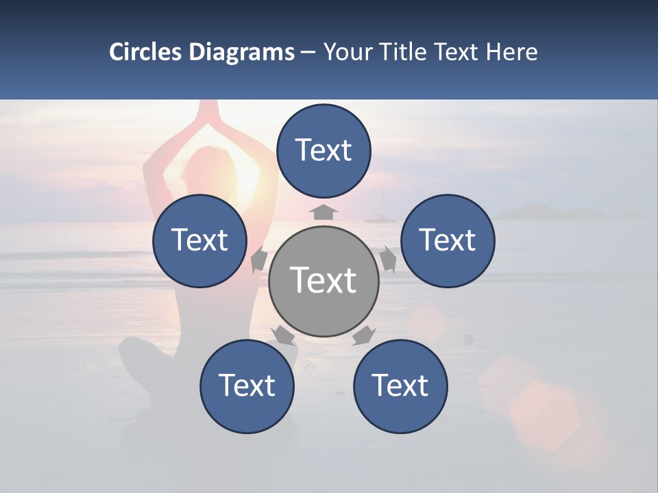 A Person Doing Yoga On The Beach At Sunset PowerPoint Template