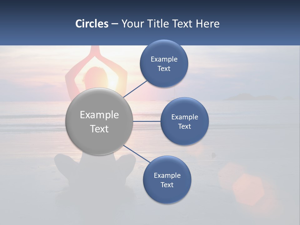 A Person Doing Yoga On The Beach At Sunset PowerPoint Template