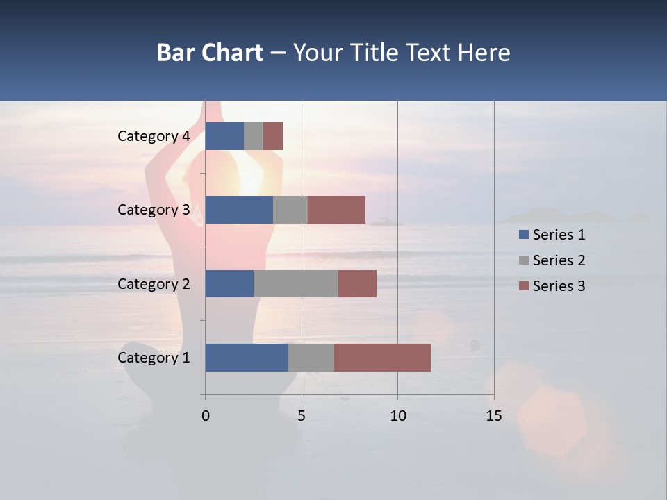 A Person Doing Yoga On The Beach At Sunset PowerPoint Template