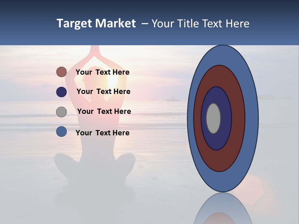 A Person Doing Yoga On The Beach At Sunset PowerPoint Template
