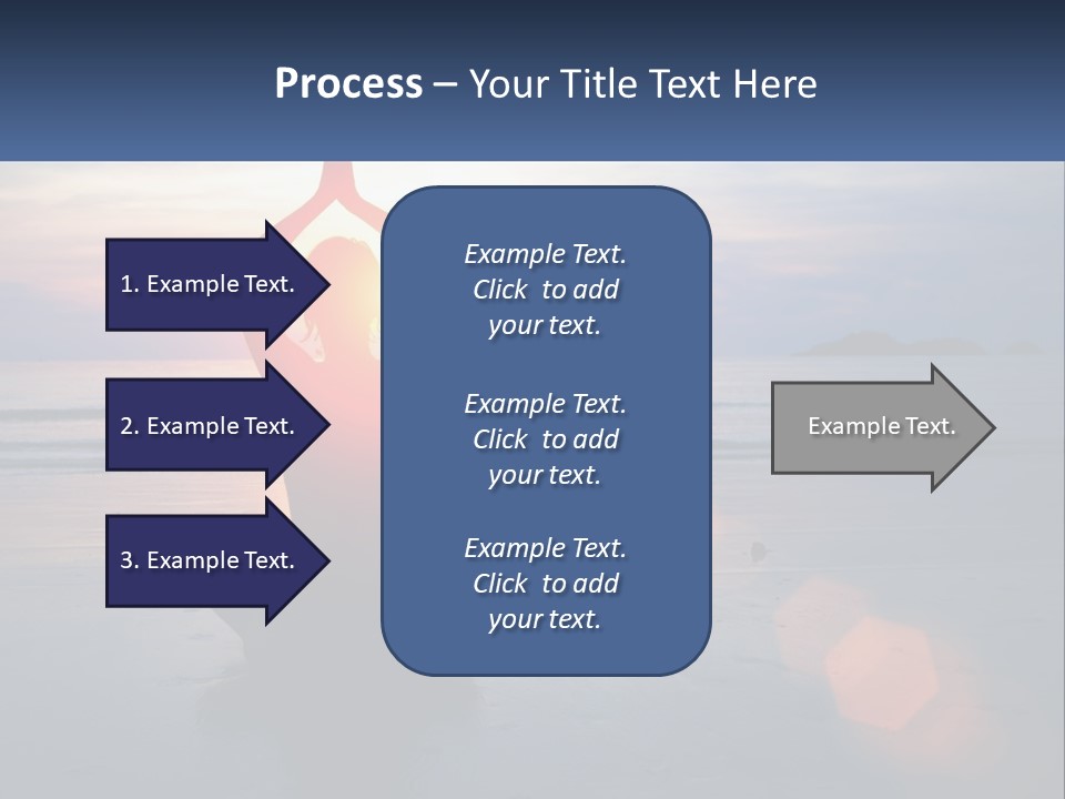 A Person Doing Yoga On The Beach At Sunset PowerPoint Template