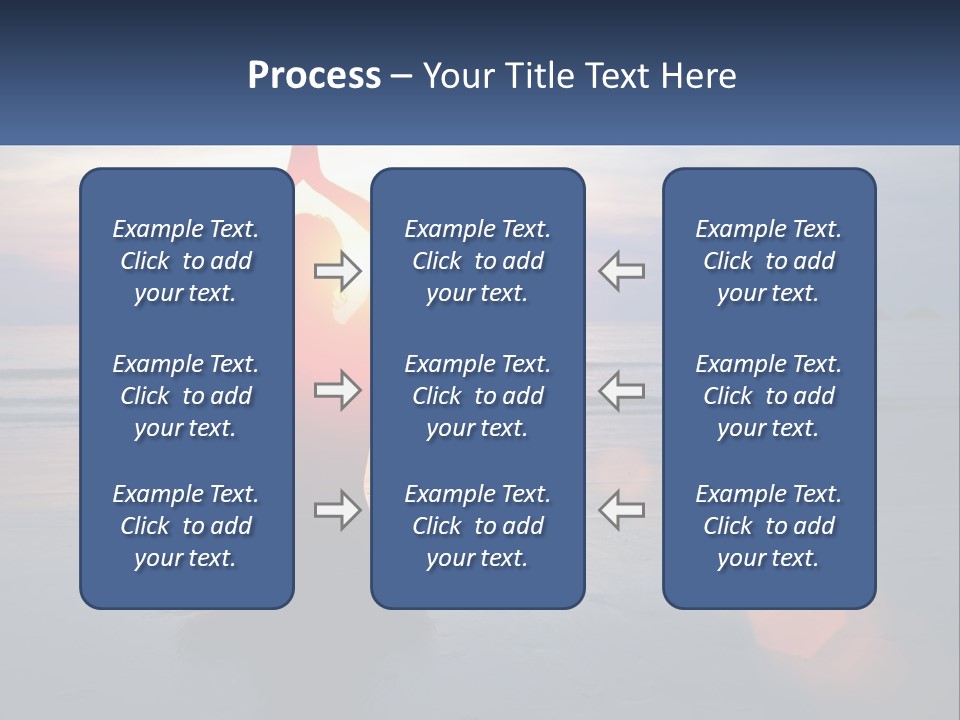 A Person Doing Yoga On The Beach At Sunset PowerPoint Template