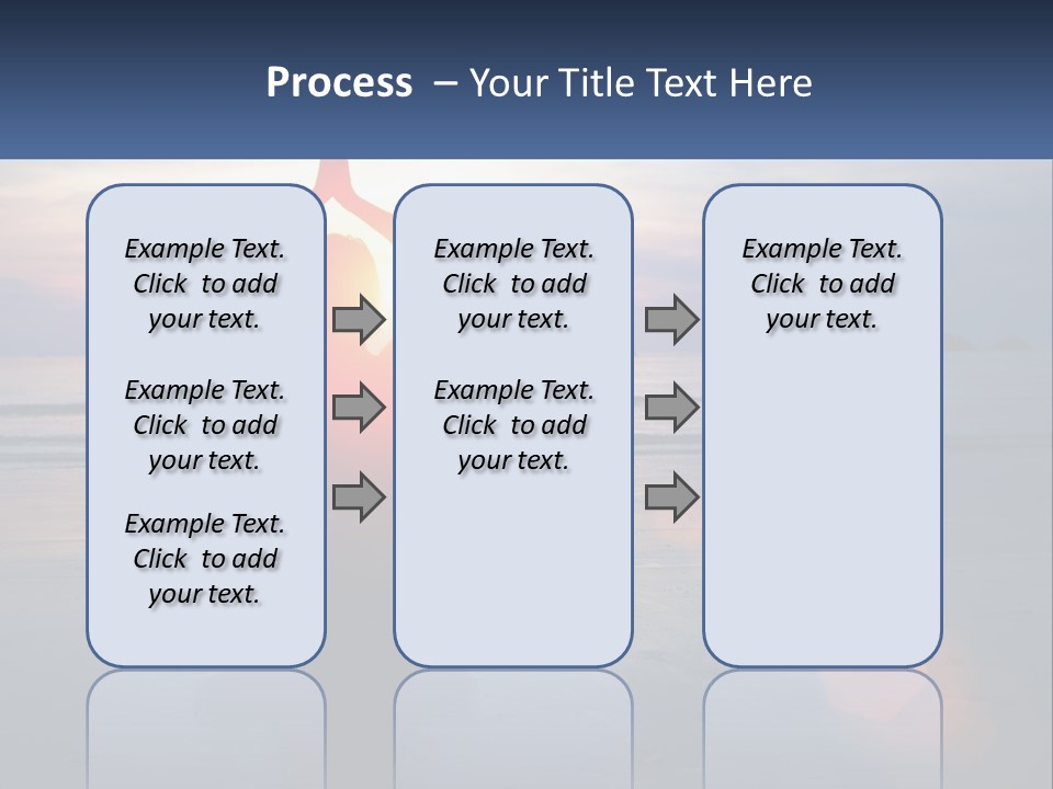 A Person Doing Yoga On The Beach At Sunset PowerPoint Template