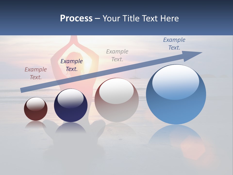 A Person Doing Yoga On The Beach At Sunset PowerPoint Template