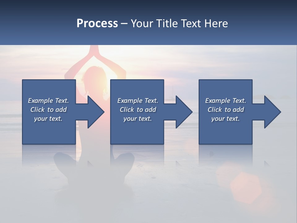 A Person Doing Yoga On The Beach At Sunset PowerPoint Template