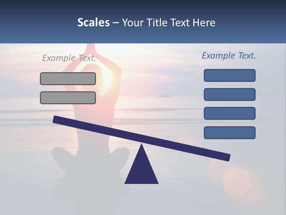 A Person Doing Yoga On The Beach At Sunset PowerPoint Template