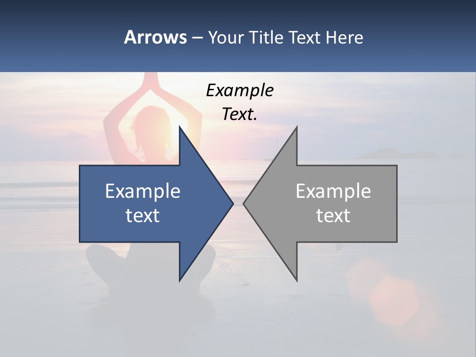 A Person Doing Yoga On The Beach At Sunset PowerPoint Template