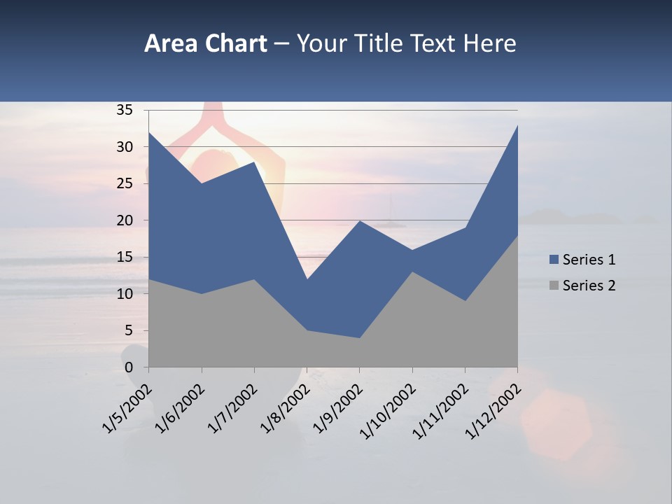 A Person Doing Yoga On The Beach At Sunset PowerPoint Template