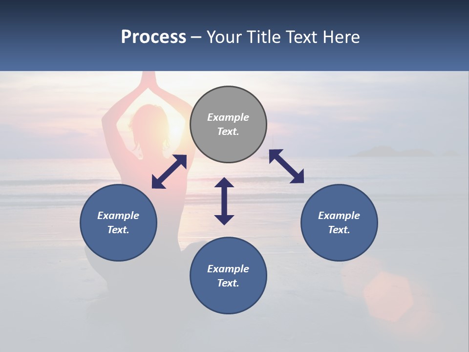 A Person Doing Yoga On The Beach At Sunset PowerPoint Template