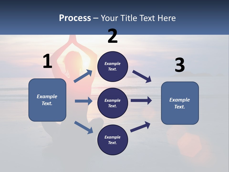 A Person Doing Yoga On The Beach At Sunset PowerPoint Template