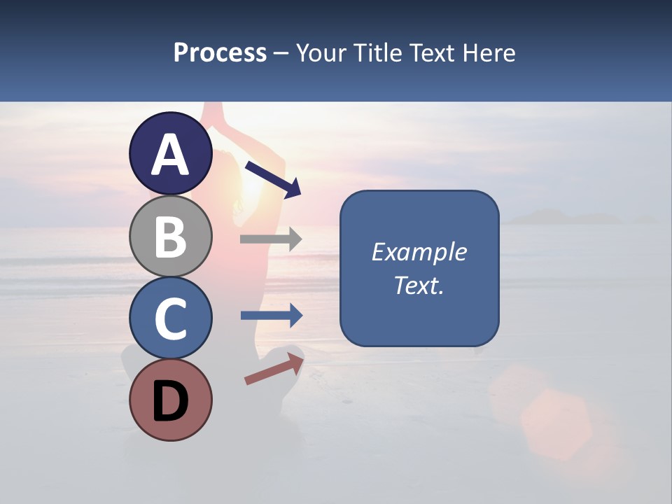 A Person Doing Yoga On The Beach At Sunset PowerPoint Template
