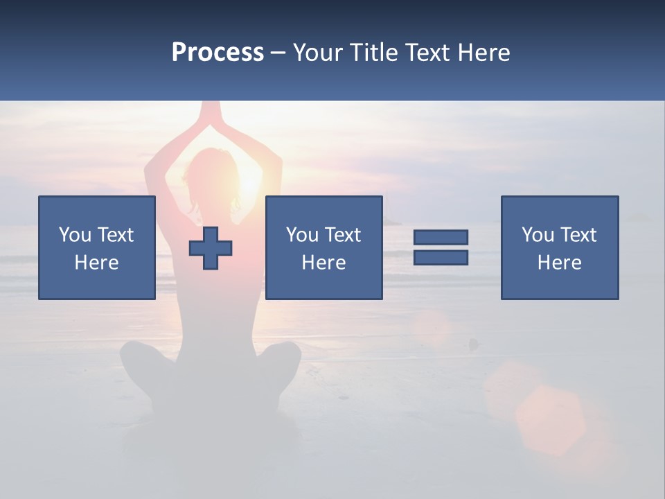 A Person Doing Yoga On The Beach At Sunset PowerPoint Template