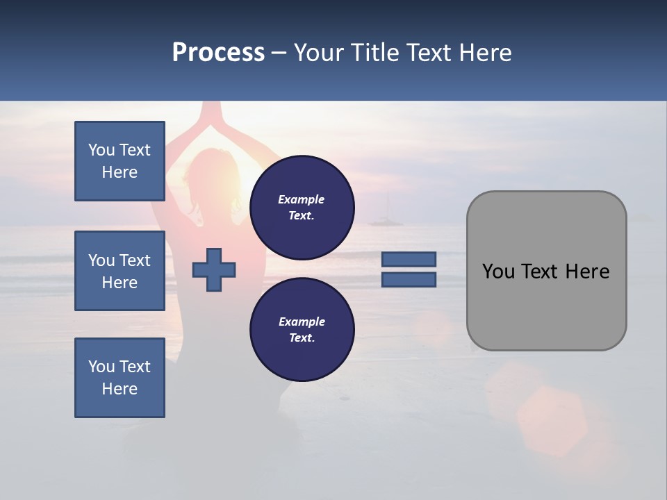 A Person Doing Yoga On The Beach At Sunset PowerPoint Template