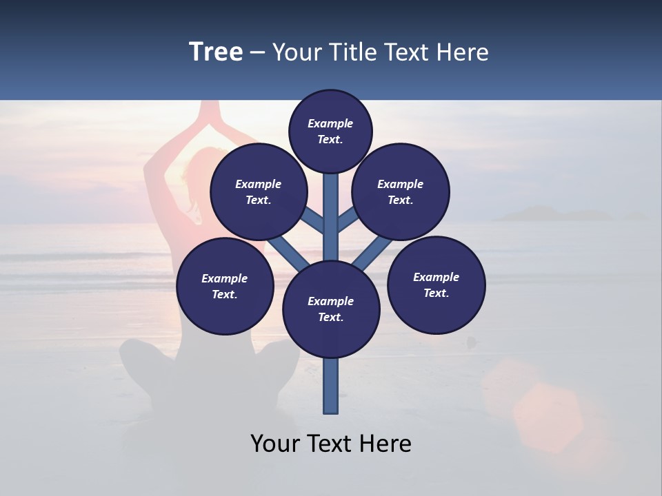 A Person Doing Yoga On The Beach At Sunset PowerPoint Template